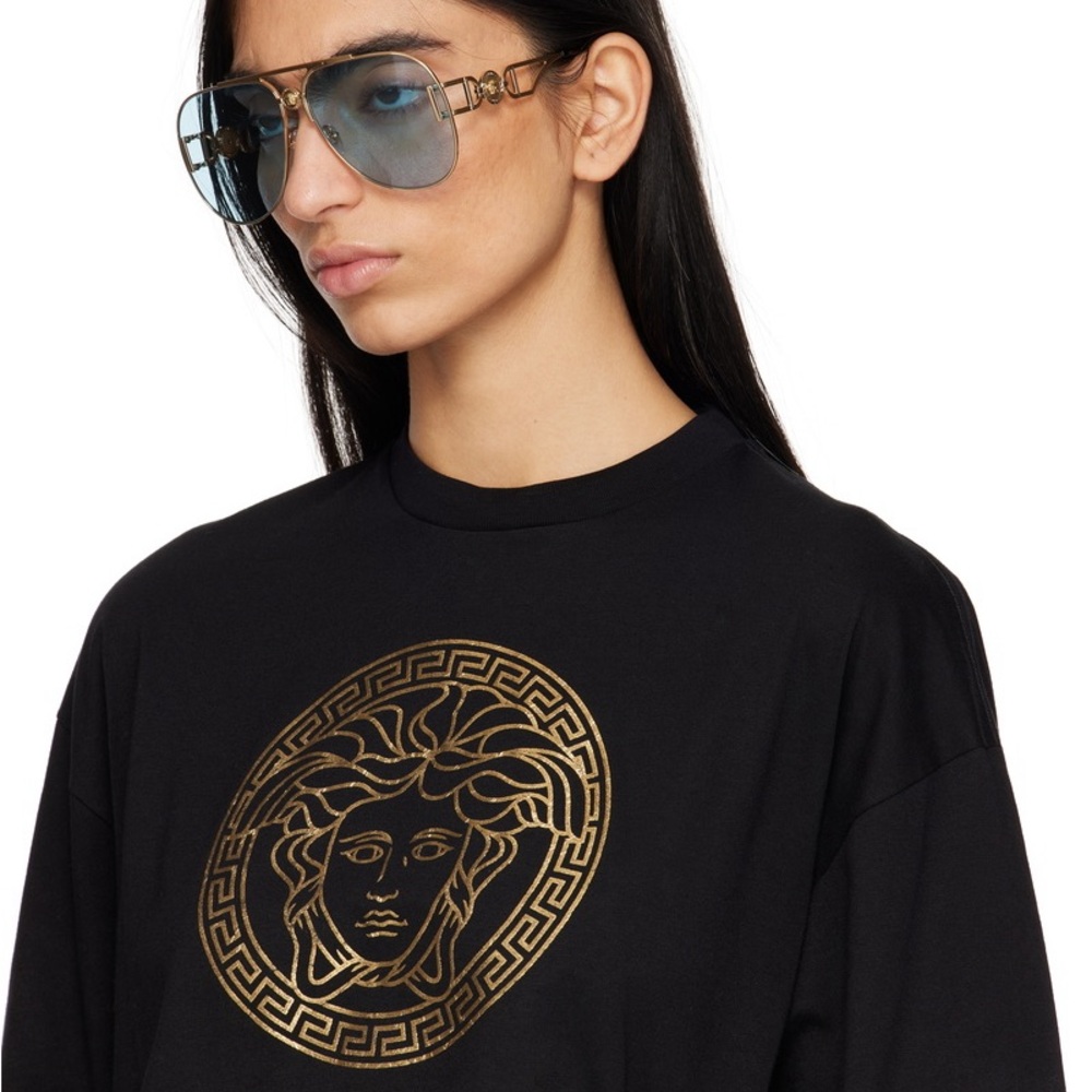 Versace Blue and Gold Women's Sunglasses
